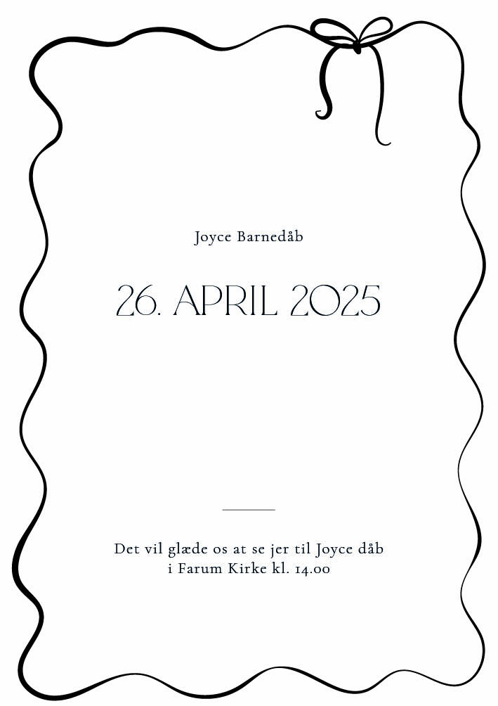 Invitationer - Joyce Barnedåb